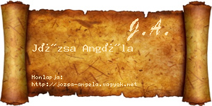 Józsa Angéla névjegykártya