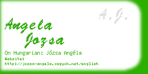 angela jozsa business card